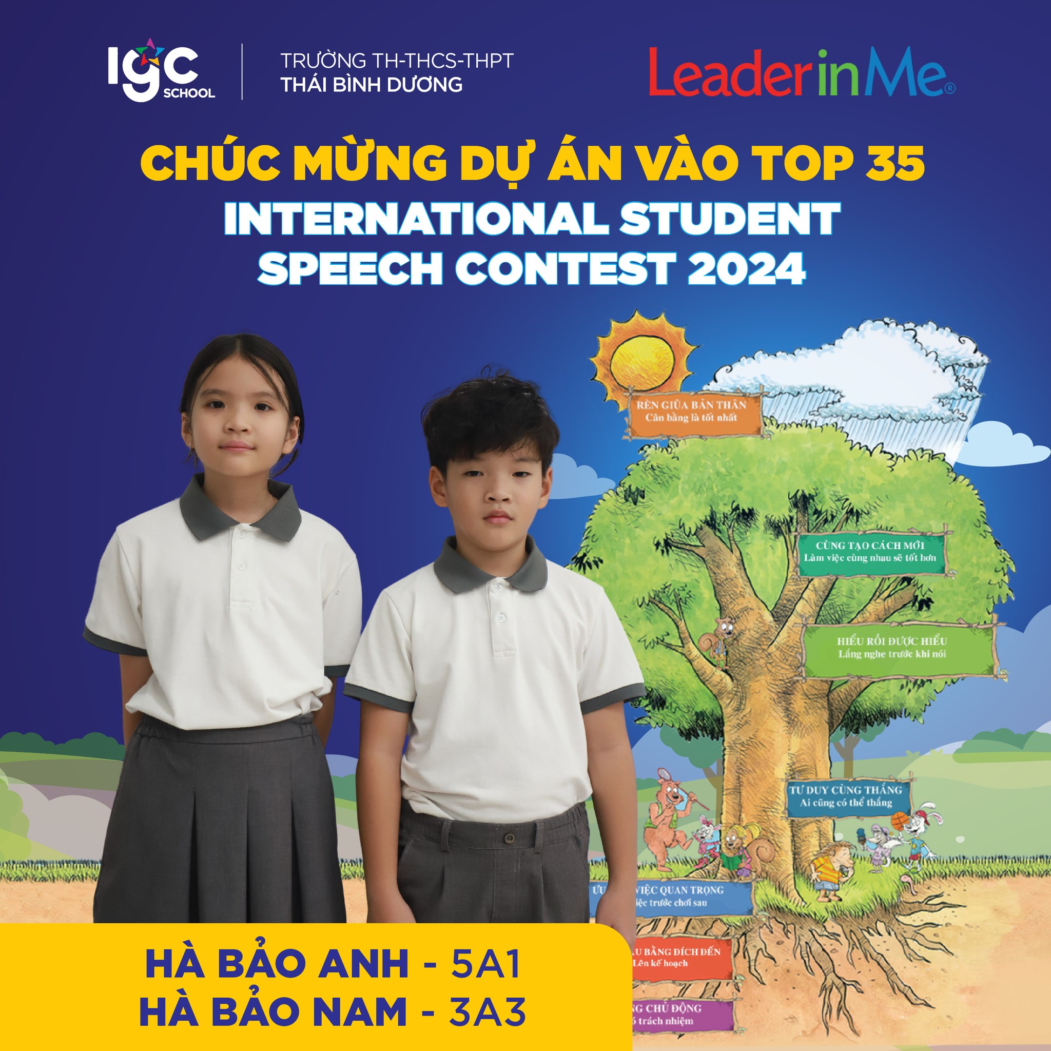 IPS chúc mừng các em học sinh vào top 35 quốc gia cuộc thi International Student Speech Contest 2024