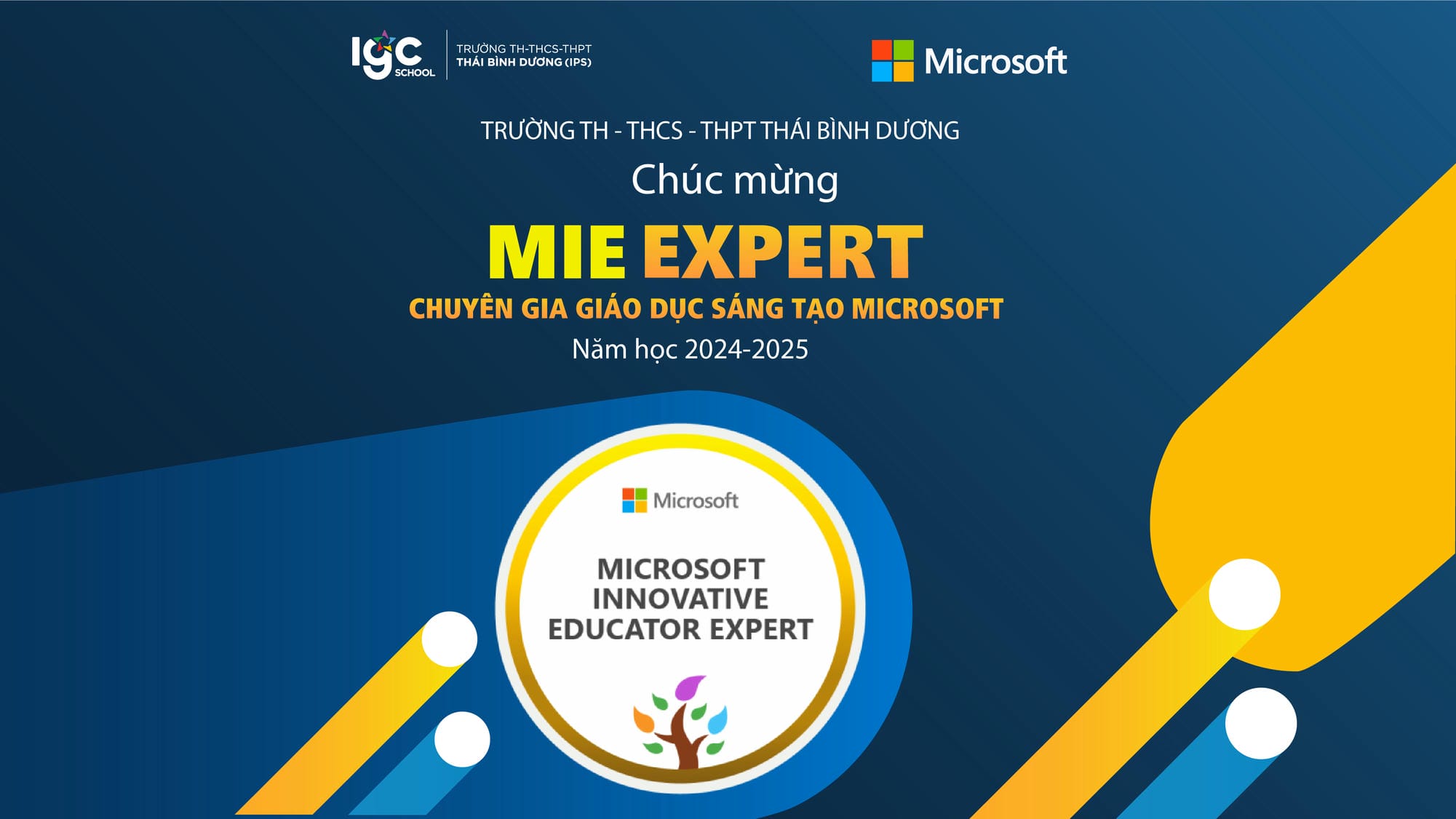 IPS tự hào về đội ngũ chuyên gia giáo dục sáng tạo Microsoft năm học 2024 – 2025 (MIE EXPERT)