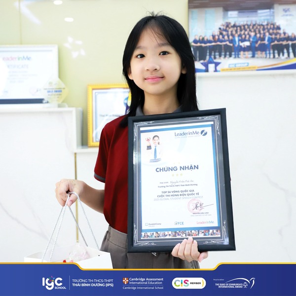 VINH DANH HỌC SINH ĐẠT THÀNH TÍCH CAO TRONG CUỘC THI HÙNG BIỆN QUỐC TẾ - LEADER IN ME 2025