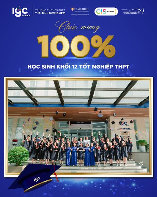 IPS TỰ HÀO CHÚC MỪNG 100% HỌC SINH ĐẬU TỐT NGHIỆP THPT NĂM HỌC 2024 - 2025