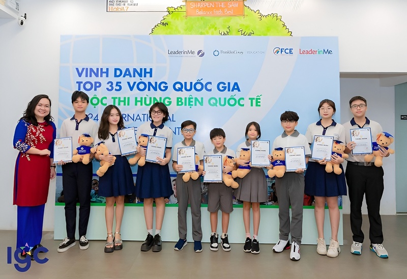 Học sinh tham gia chương trình quốc tế Leader in Me tại trường song ngữ IPS. Chương trình quốc tế Leader in Me tại trường song ngữ IPS