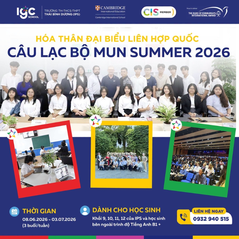 Học sinh lớp 10 trường song ngữ được trải nghiệm mô phỏng Liên Hợp Quốc Câu lạc bộ MUN – hoạt động ngoại khóa xứng đáng với học phí lớp 10 trường song ngữ