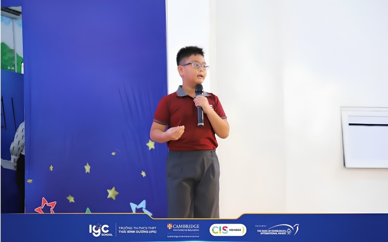 Học sinh rèn luyện kỹ năng lãnh đạo bản thân tại trường tiểu học Cambridge tại Đồng Nai